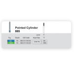 فرز الماسی دندانپزشکی سانی SANI Pointed Cylinder 885 - تصویر 6