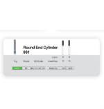 فرز الماسی دندانپزشکی سانی SANI Round End Cylinder 881 - تصویر 6