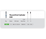 فرز الماسی دندانپزشکی سانی SANI Round End Cylinder 838 - تصویر 6
